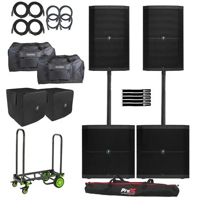 Mackie THUMP215 15  Powered Active DJ Pro Audio Speakers W 18  Subwoofers Pair • $2781.40