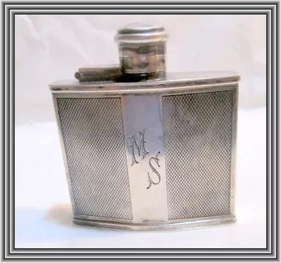 MAPPIN & WEBB C1927 English Sterling - 3  ART DECO MINIATURE SILVER WHISKY FLASK • $124.99