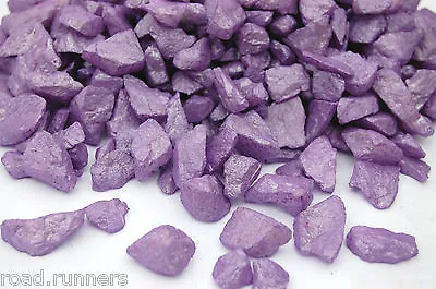 500g Lavender Quartz Glass Pebbles Nuggarts Decoration Vase Garden Craft 7274 • £6.69