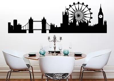 London Skyline Kitchen Dining Living Bedroom Decal Wall Art Sticker Picture 3 • £22.67