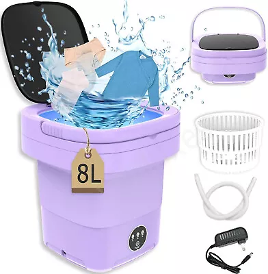 Portable Washing Machine Mini Washer Foldable Washer Small Spin Dryer Travel 8L~ • $24.99