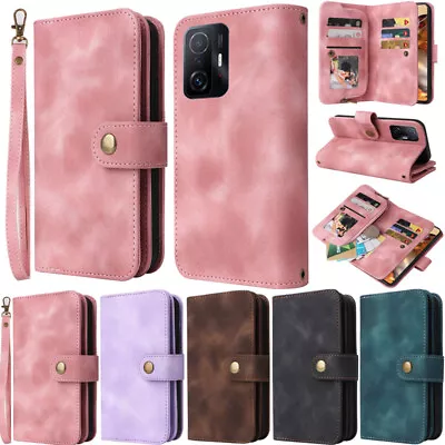 Zipper Wallet Leather Flip Cover Case For Xiaomi Redmi Note 11 4G Note 10 4G K40 • $27.10