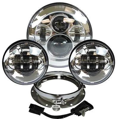 $89.99 • Buy 7  LED Daymaker Headlight + Passing Lights Harley Davidson Touring Road King Chr