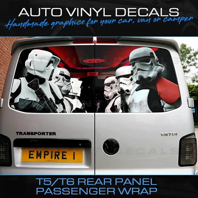 Volkswagen VW T5 T6 Rear Door Stormtrooper Passengers Vinyl Wrap Pre Cut Decal • $118.23