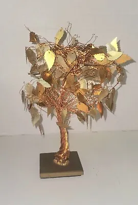 Vintage MCM Twisted Brass Copper Wire Sculpture Dream Tree Of Life  • $25