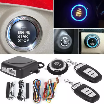 Car Switch Keyless Entry Engine Alarm Push Button Remote Starter Stop System • $70.20