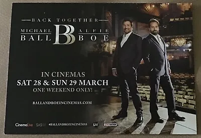 Michael Ball And Alfie Boe Together Again Tour 2020 London Postcard Flyer • $1.24