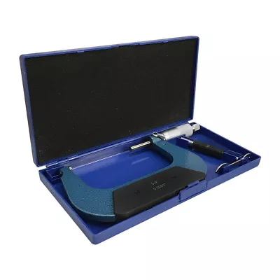 0.0001 Inch Grad. 3-4 Inch OUTSIDE MICROMETER Plastic Case Solid Metal Frame • $34.77