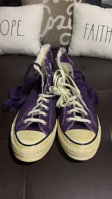 Size 10.5 Vintage Style Purple High Top Converse  • $35