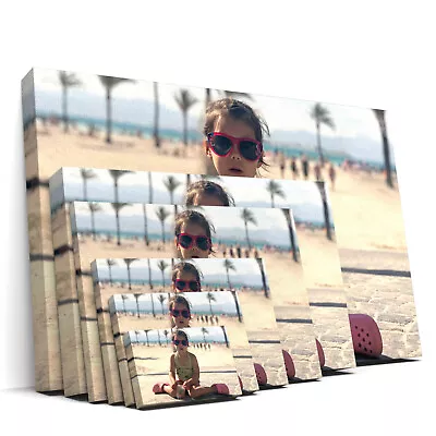 Personalised Photo Canvas Print Your Picture Framed Wall Hanging Canvas Art Gift • £21.59