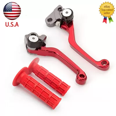 For CRF250X 2004-2017 CRF450X 2005-2017 CNC Brake Clutch Levers Grips Dirtbike • $37.99