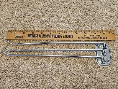 Vintage MCM Chrome Wall Mount Swivel 3 Swing Arm Bar Towel Rack Holder Hooks • $20