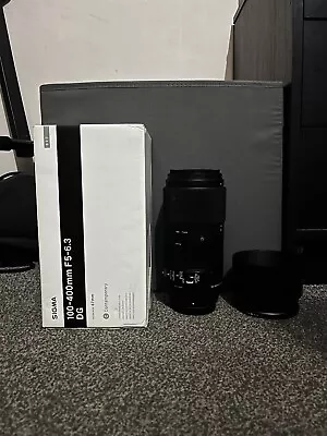 Sigma DG 100-400mm F5-6.3 Contemporary OS HSM Lens Canon Boxed Rear Cap & Hood • £599.99