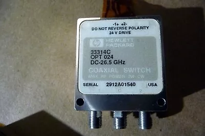 $25 • Buy Agilent Hp Keysite  33314C Coaxial Switch Dc-26.5ghz  OPTION 024
