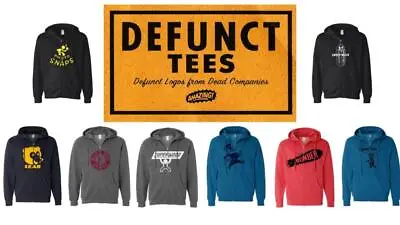 Retro Men's Logo Hoodie Zip Up. Defunct Logos & Brands • $19