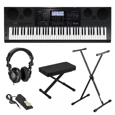 Casio WK-7600 76-Key Workstation Keyboard With Accessories Kit #WK-7600 A • $539.84