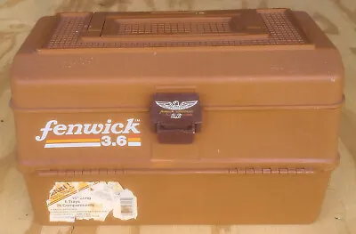 Vintage Fenwick 3.6 Fishing Tackle Storage Box Lots Of Storage Worm Proof • $29.99