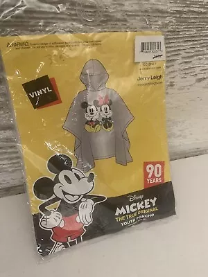 Disney Kids / Youth Mickey & Minnie Mouse Sitting Vinyl Rain Poncho Jerry Leigh • $11.62