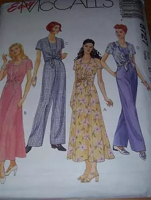 🌹UNCIRCULATED McCALL'S #8727-LADIES ROMPER-JUMPSUIT-DRESS W/TOP PATTERN 6-16 FF • $11.39