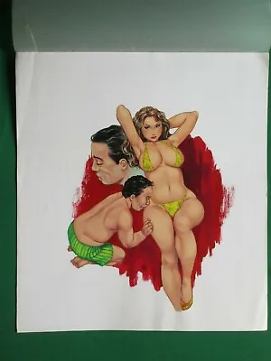 Sexy Gorgeous Beautiful Babe Breasts Curvy Dwarf Bikini Orig Mexican Cover Art • $199.99