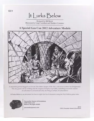 D&D 1e It Lurks Below PAcesetter Gen Con 2012 Module Bill Barsh  Pacesetter • $100