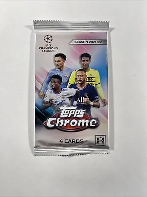 2021-22 Topps Chrome UEFA Champions League Soccer Lite Hobby Single Pack • $6.79