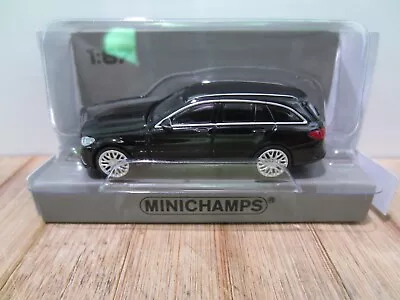 MINICHAMPS 038114 MERCEDES AMG C63 In BLACK Model Is PLASTIC - HO Or 1:87 Scale • $21