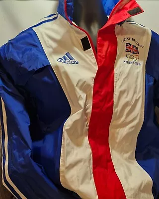 Adidas Team GB 2004 Athens Olympics' Rain Suit Tracksuit Jacket Size Small VGC • £25.99