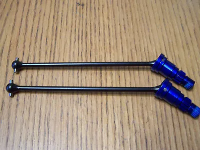 Fits Traxxas 1/5 8s X-Maxx Front Or Rear Steel Driveshaft Blue Stub Axle CVD • $33.99