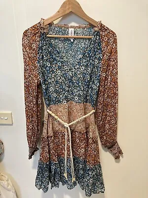 $100 • Buy Tigerlily Size 8 Floral Silk Cotton Dress