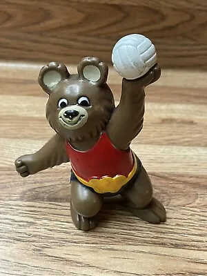 Vintage 1979 Misha The Bear Moscow Olympics Volleyball Pvc Figure Hong Kong • $8.50