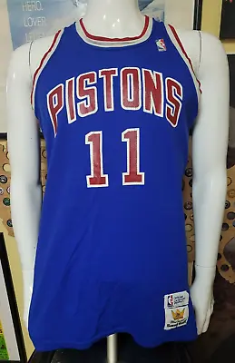 VTG 80s Detroit Pistons MacGregor Sand Knit Isiah Thomas Basketball Jersey Rare • $54.99