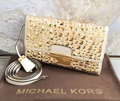 Rare Limited Edition Michael Kors Studded Leather Gia Clutch • $450