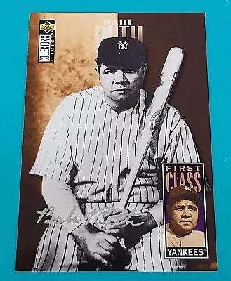 1996 Collector's Choice Silver Signature  FC #500 Babe Ruth   Baseball Card J2 • $3.99