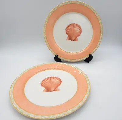 Set Of 2 Vintage Victoria & Beale Atlantis Dinner Plates 9004 Shell Center • $34.99