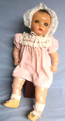 Vintage 20  Effanbee Composition/Cloth Baby Doll 1930's Sleep Eyes Nice Clothes • $24.99
