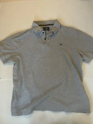 Hackett London Tailored Logo Men’s Polo Shirt Gray Size XL • $25.03