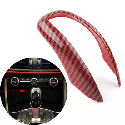 Red Carbon Fiber For Alfa Romeo Giulia Stelvio 2017-2020 Gear Shift Head Cover • $27.24