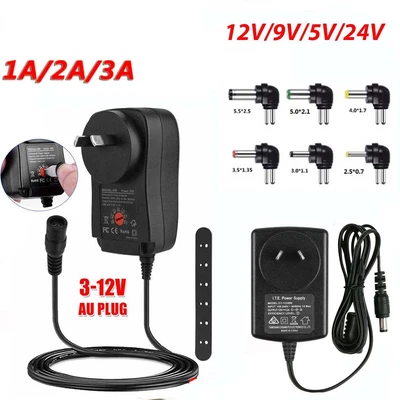 $6.99 • Buy 1/2/3/5A Power Supply Adapter AC/DC 12V 5V 24V Transformer For LED Strip Lights