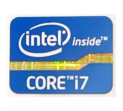 1 Pcs Core I7 Inside 15.5mm X 21mm Sticker Label Logo Decal Case Badge • $2.99