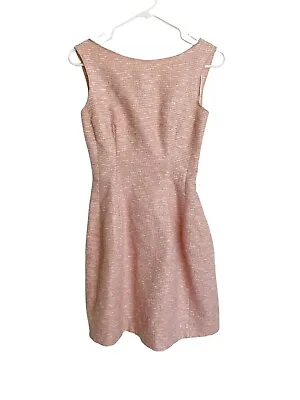 $49.99 • Buy ZARA Light Pink Tweed Tulip Skirt Lined Zip Up Back Dress Size BLOGGERS XS