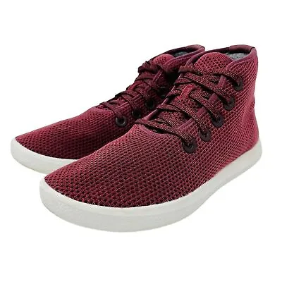 ALLBIRDS Maroon Burgundy Tree Toppers High Top Sneakers Shoes Sz 8 Kauri Zin • $50