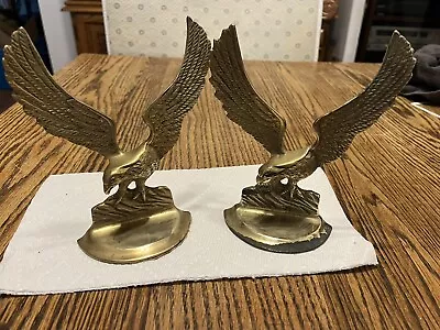 Vintage Brass Eagle Bookends • $18.50