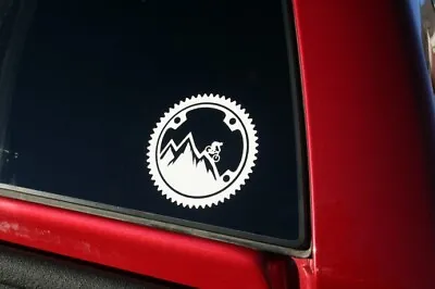 Mountain Bike Chainring Downill Die-cut Car Window Sticker. Buy 2 Get 1 Free  • $3