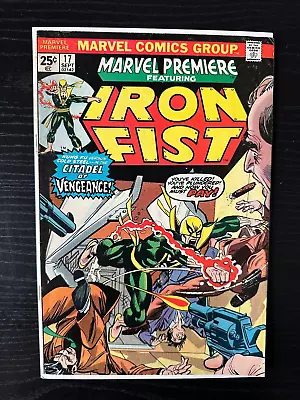 Marvel Premiere #17 Iron Fist 1st Appearance Triple-Iron VF- 1974 Marvel Comics • $12.99