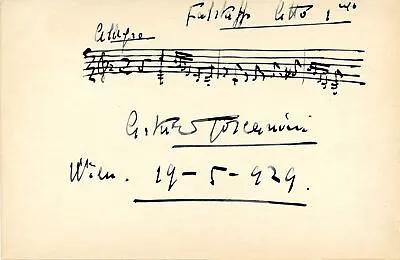 Toscanini Arturo. (1867–1957): VERDI  Falstaff  Autograph Musical Quotation • $750