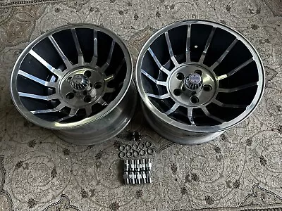 PAIR (2) OF 15x8.5 VINTAGE 13 SPOKE WESTERN TURBINE STYLE 5 LUG CHEVY FORD MOPAR • $749.99