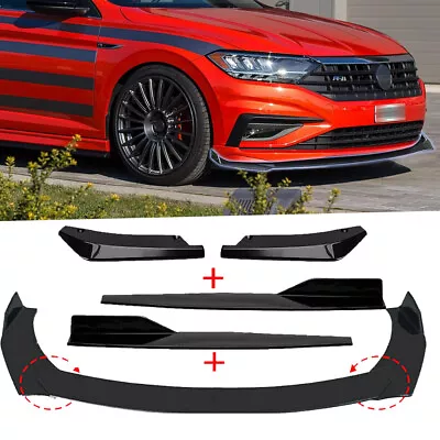 For VK Jetta Passat Front Rear Bumper Lip Spoiler Splitter Body Kit Side Skirt • $56.99