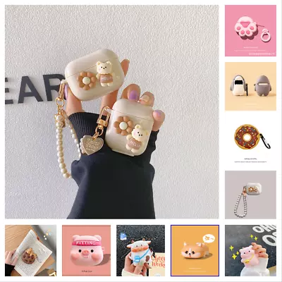 $19.49 • Buy Cute Cartoon Shockproof Silicone Protective Case Cover Skin For Airpods 3 2 Pro