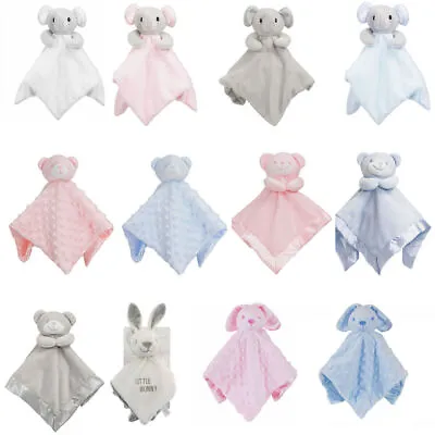 Baby Comforter Security Blanket Teddy Elephant Newborn Infant Boys Girls Snuggle • £7.95